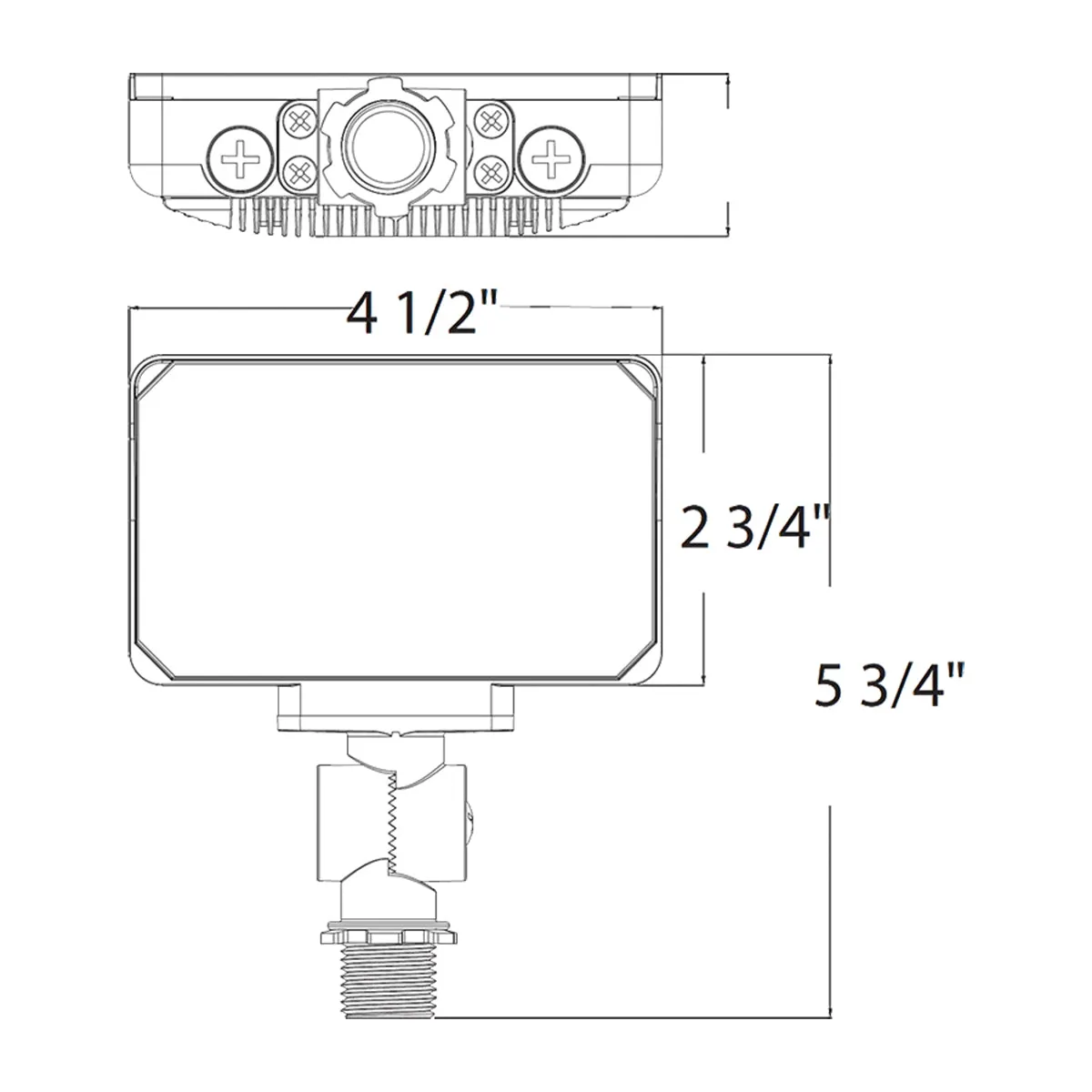 Dusk To Dawn LED Flood Light, 10/13/16W, 30K/40K/50K, 120-277V, Knuckle Mount, White