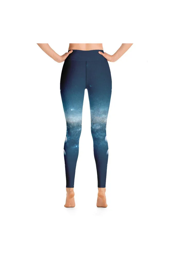 Edge of Galaxy Lunar Cycle Yoga Leggings