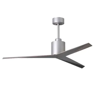 Eliza 56" Modern Ceiling Fan with Remote Control, Brushed Nickel with Old Oak Blades