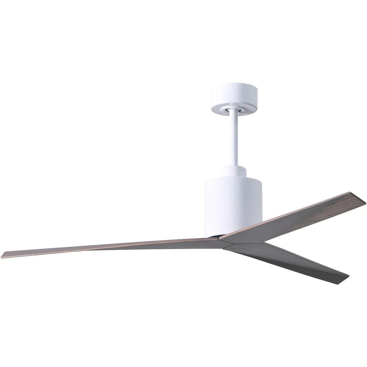 Eliza 56" Modern Ceiling Fan with Remote Control, Gloss White with Old Oak Blades