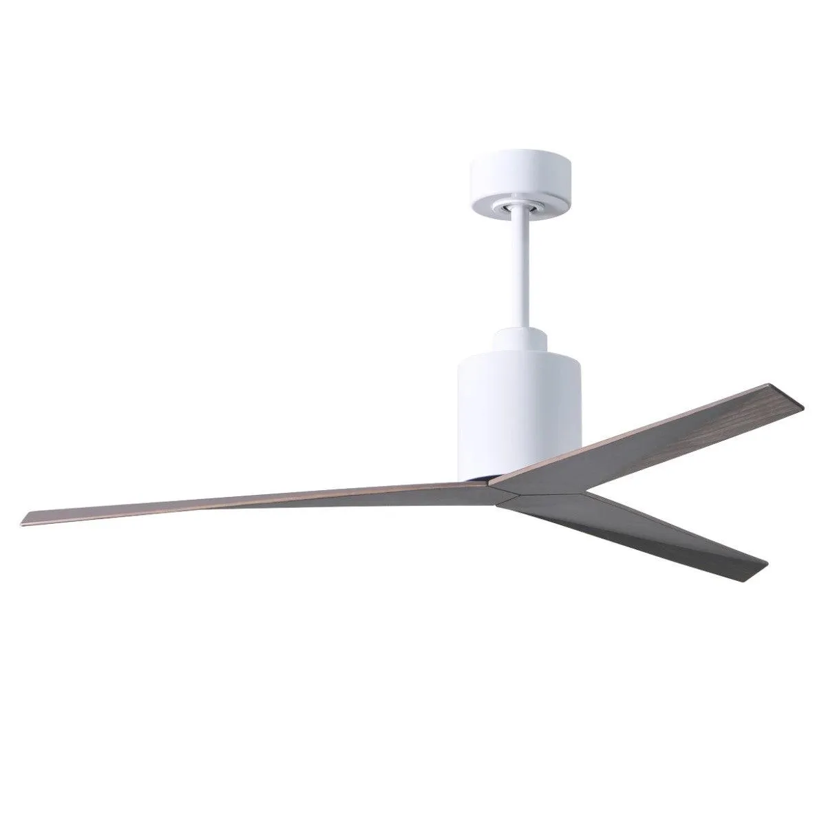 Eliza 56" Modern Ceiling Fan with Remote Control, Gloss White with Old Oak Blades