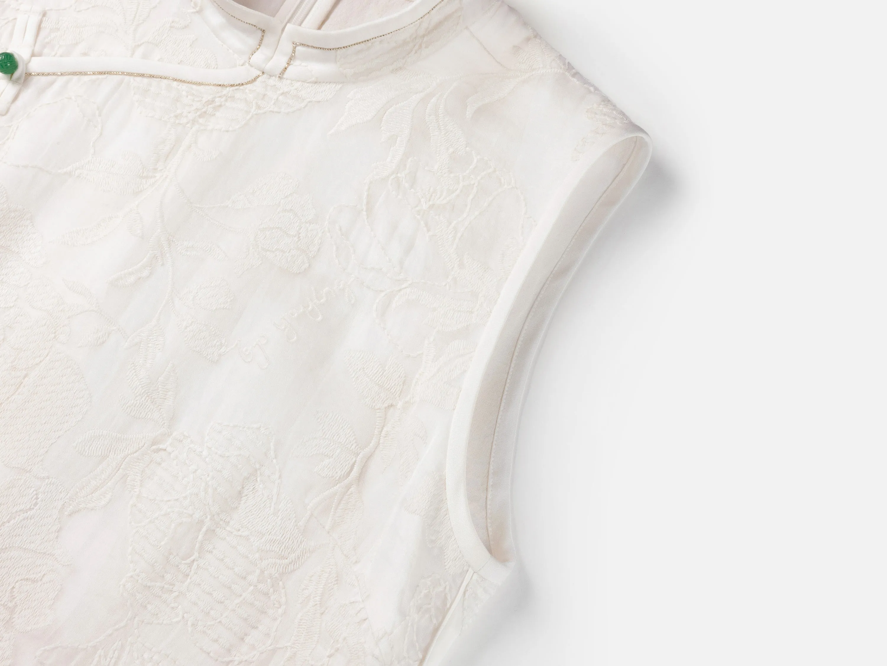 EP YAYING Silk Embroidered Dress