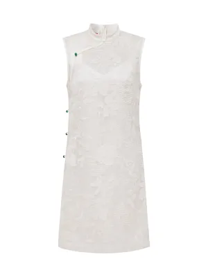 EP YAYING Silk Embroidered Dress