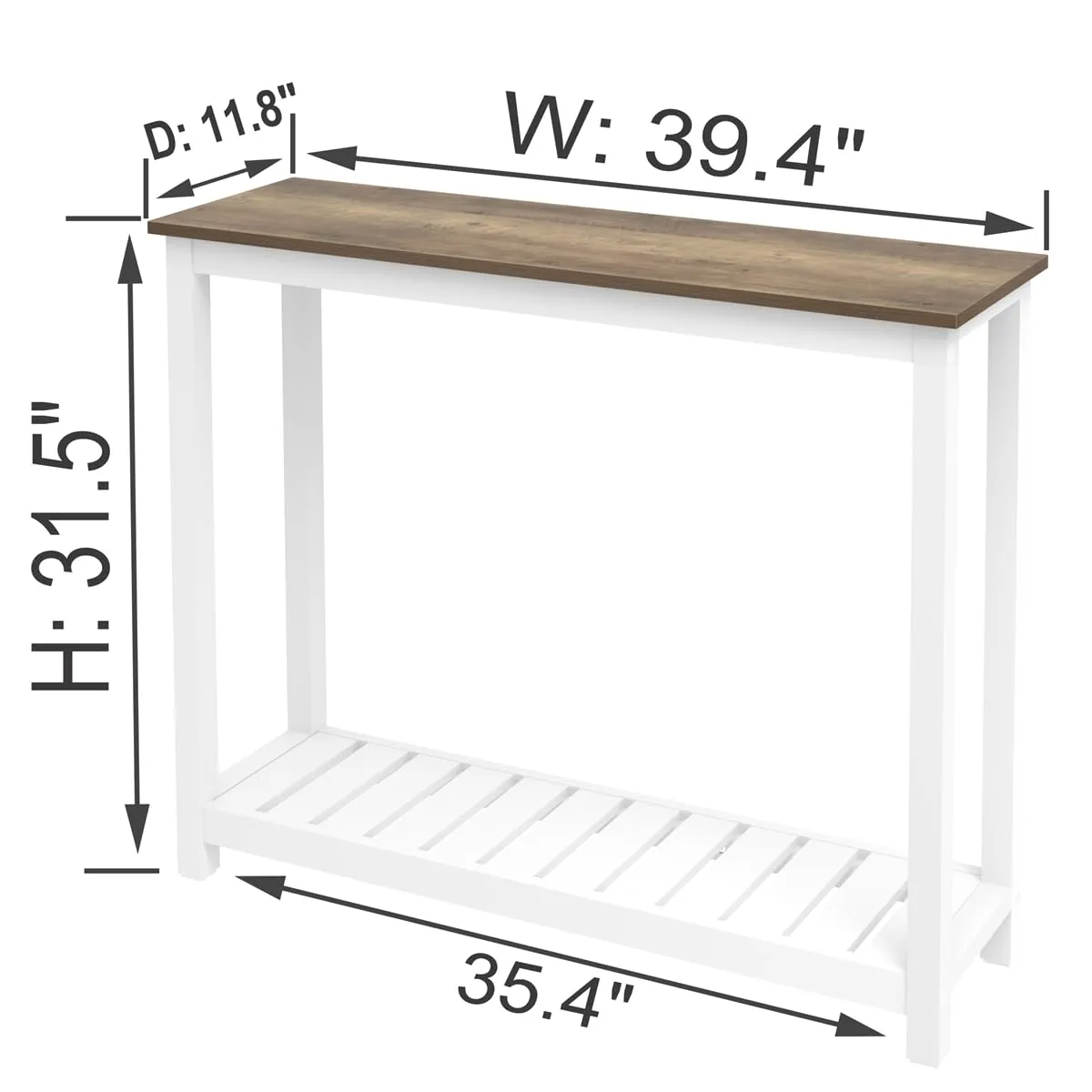 Farmhouse Sofa Table, Rustic Entryway Table