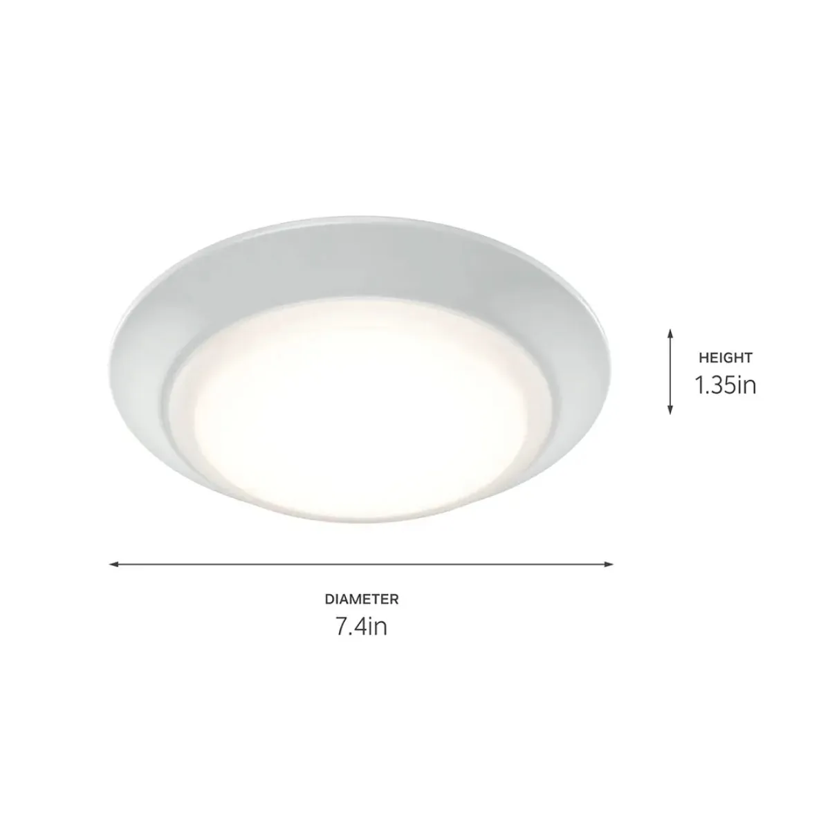 Gen Select 7" LED Flush Mount Light, White Finish 24-Count Bulk Pack