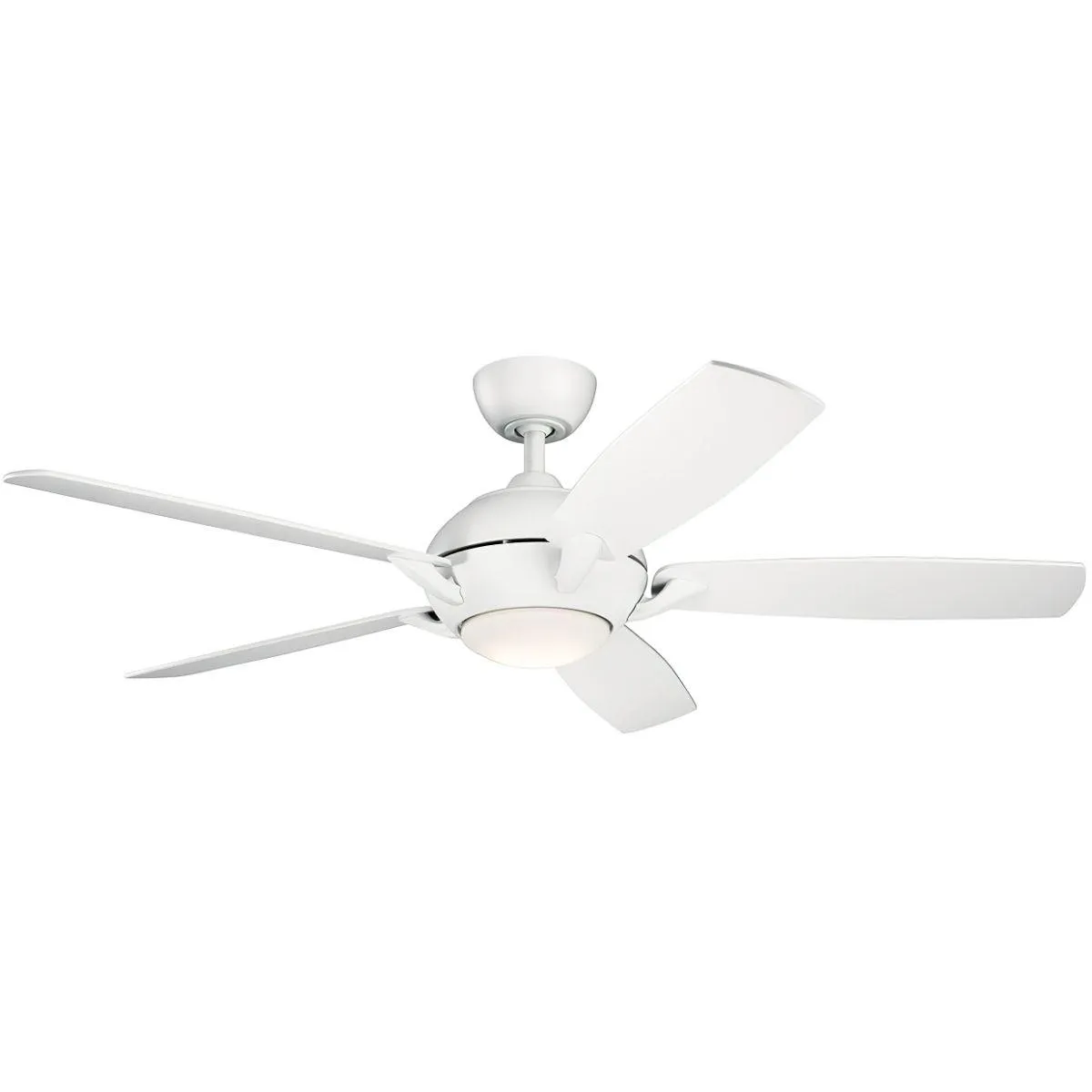 Geno 54 Inch Matte White LED Ceiling Fan with Remote
