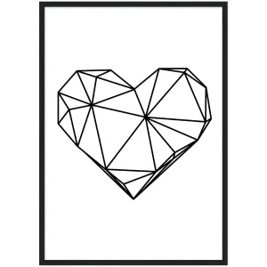 Geometric Heart Wall Art