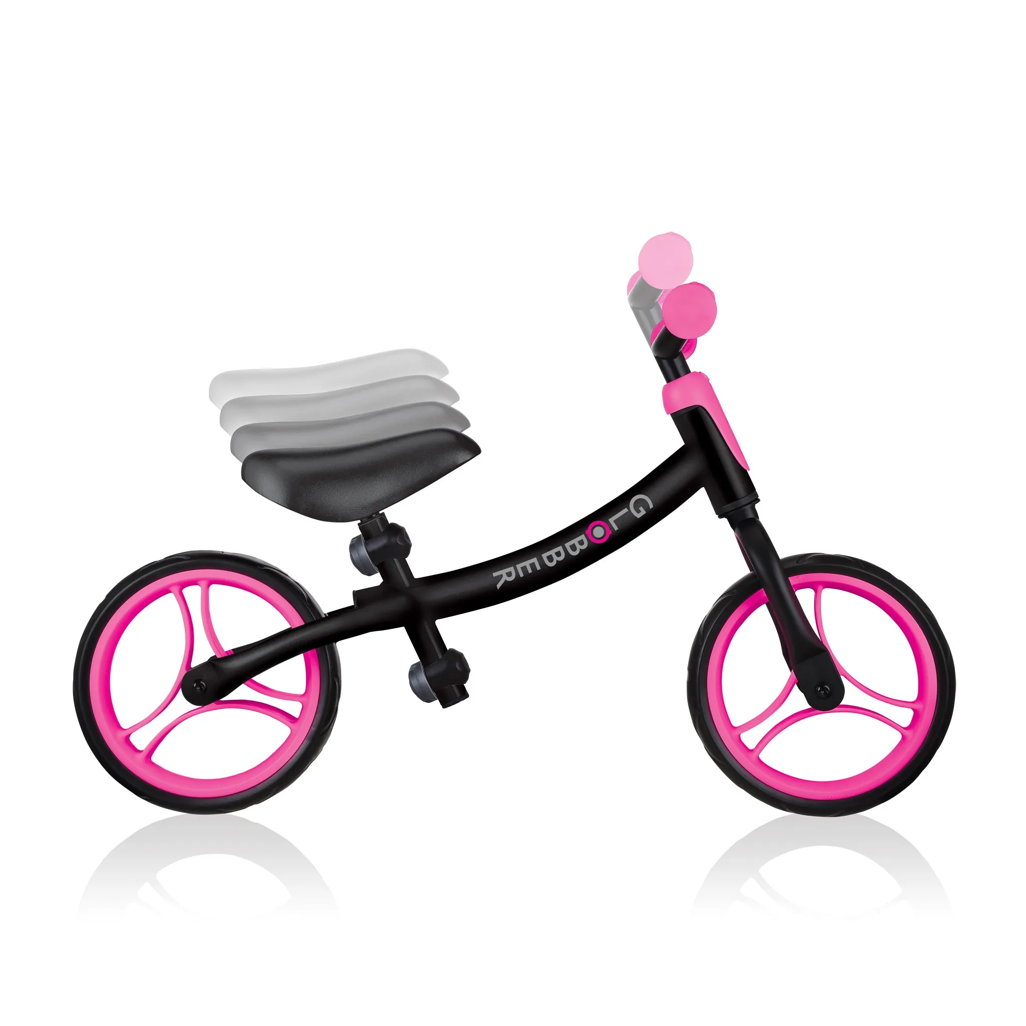 Globber Go Bike - Black / Neon Pink (2y - 5y)