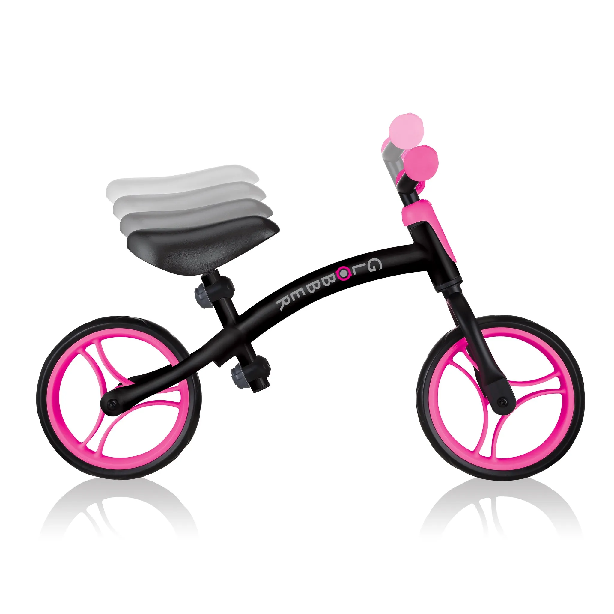 Globber Go Bike - Black / Neon Pink (2y - 5y)
