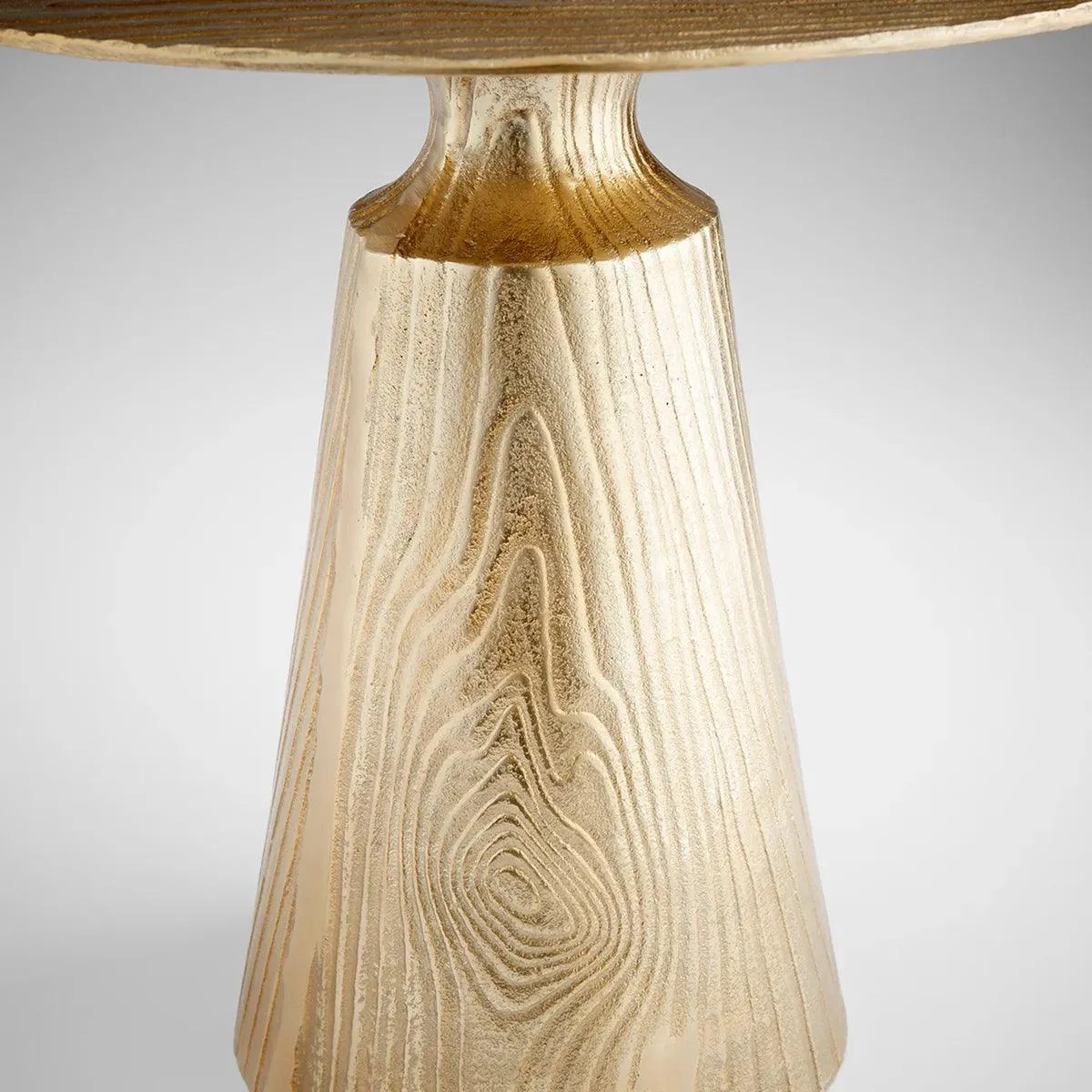 Golden Faux Tree Trunk Side Table