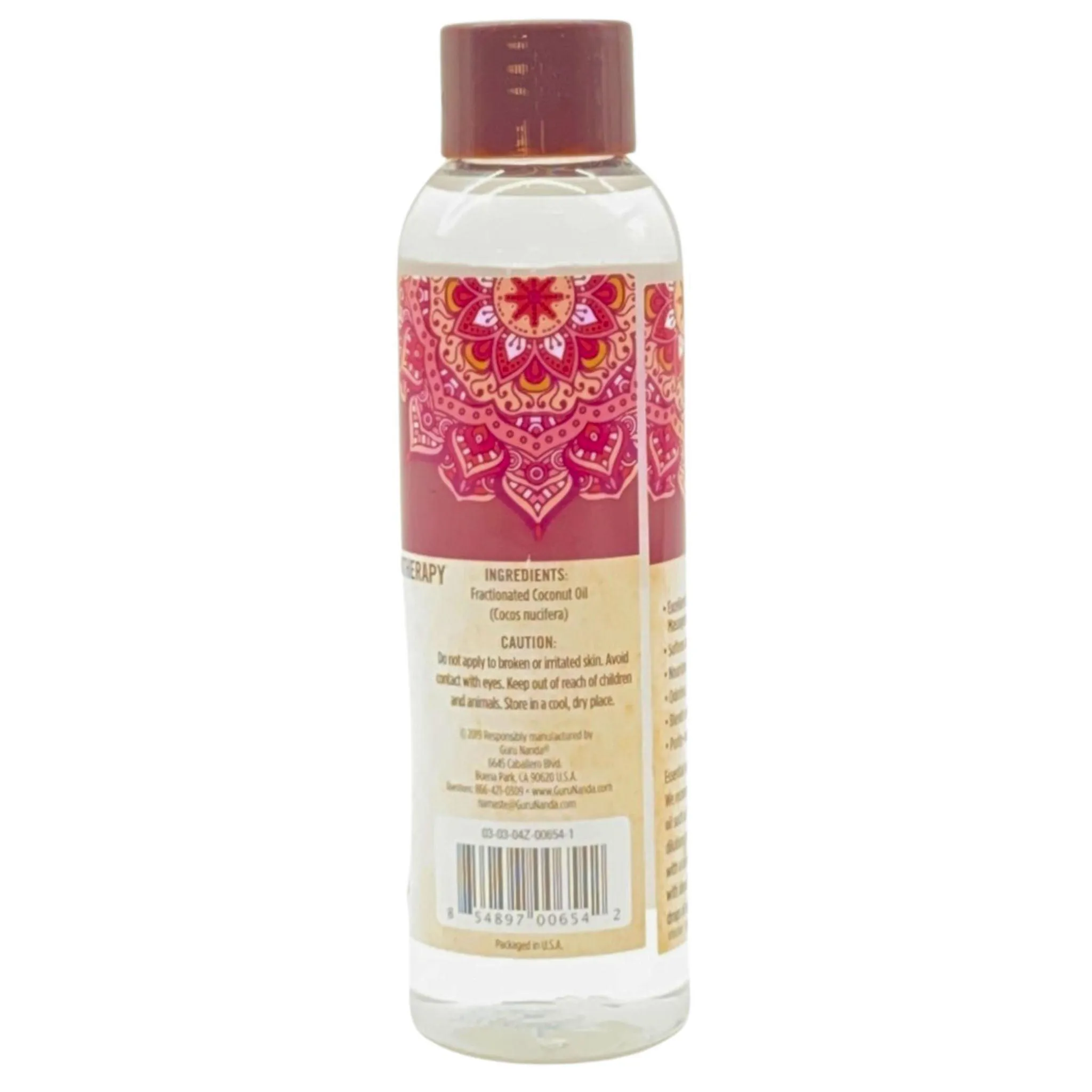 GuruNanda Fractionated Coconut Oil MCT 100% Pure Carrier Oil for Aromatherapy 4OZ (50 Pcs Lot)