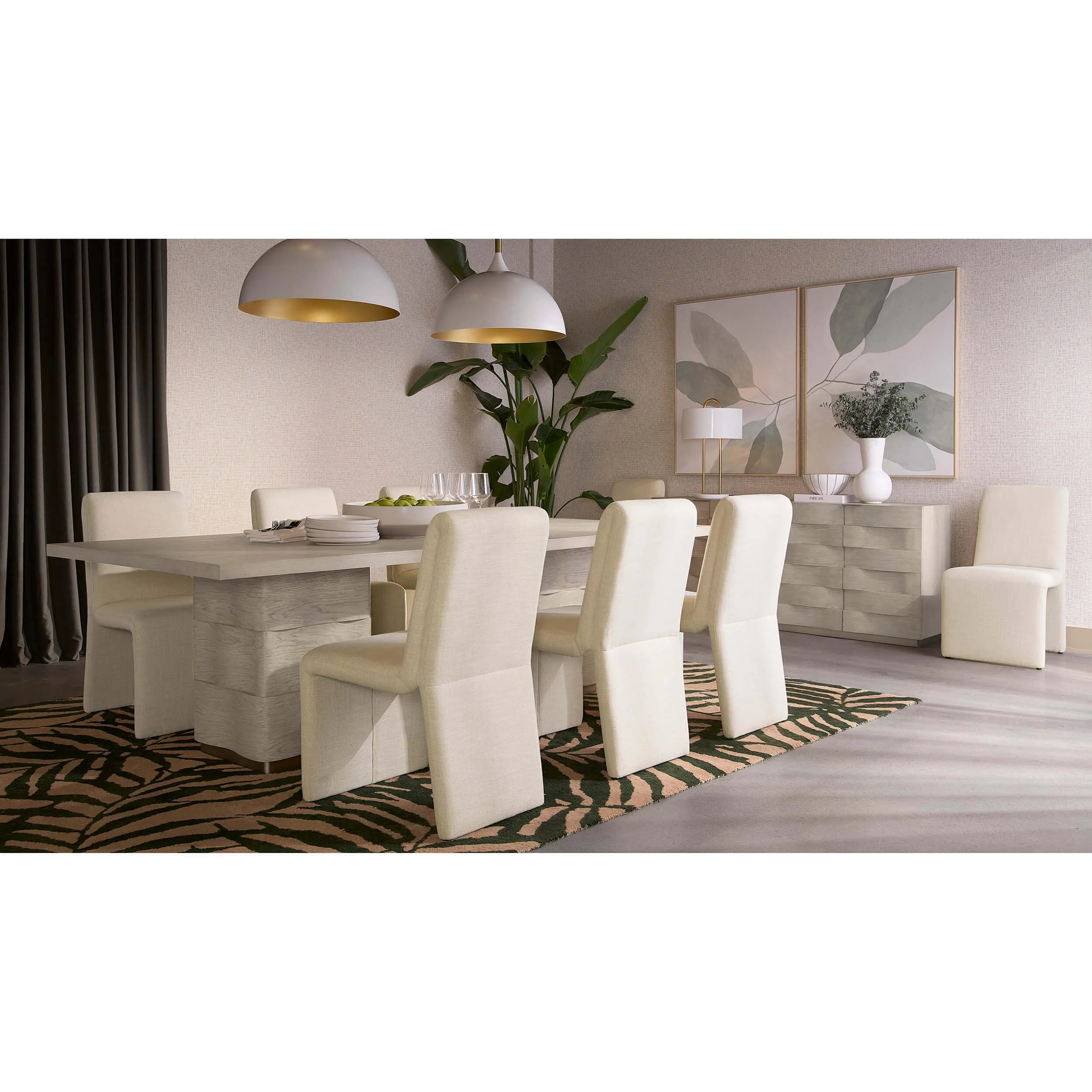 Hoyos Rectangular Dining Table, Taupe