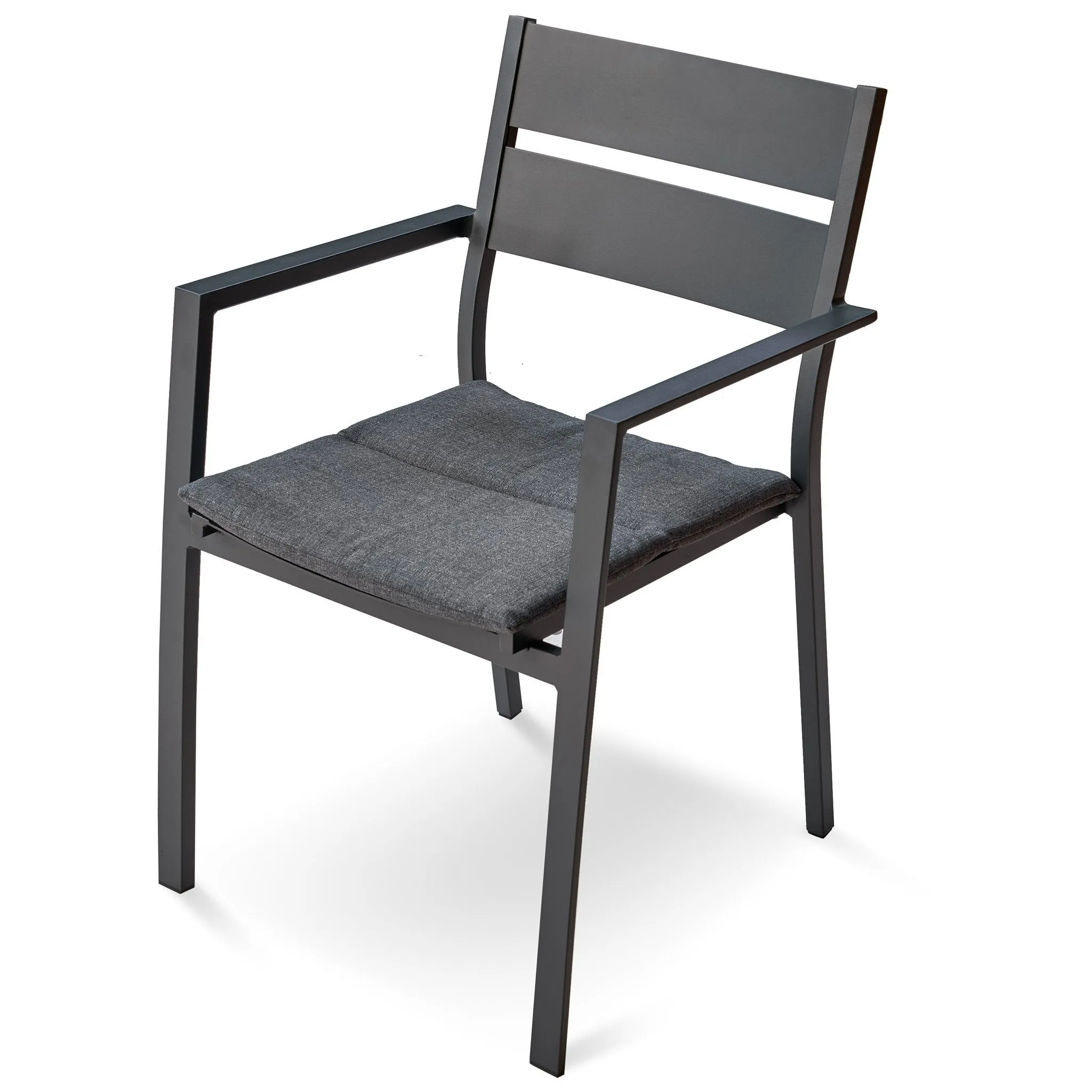 Memphis Carolina 1.4m Ceramic Outdoor Dining Set - Charcoal