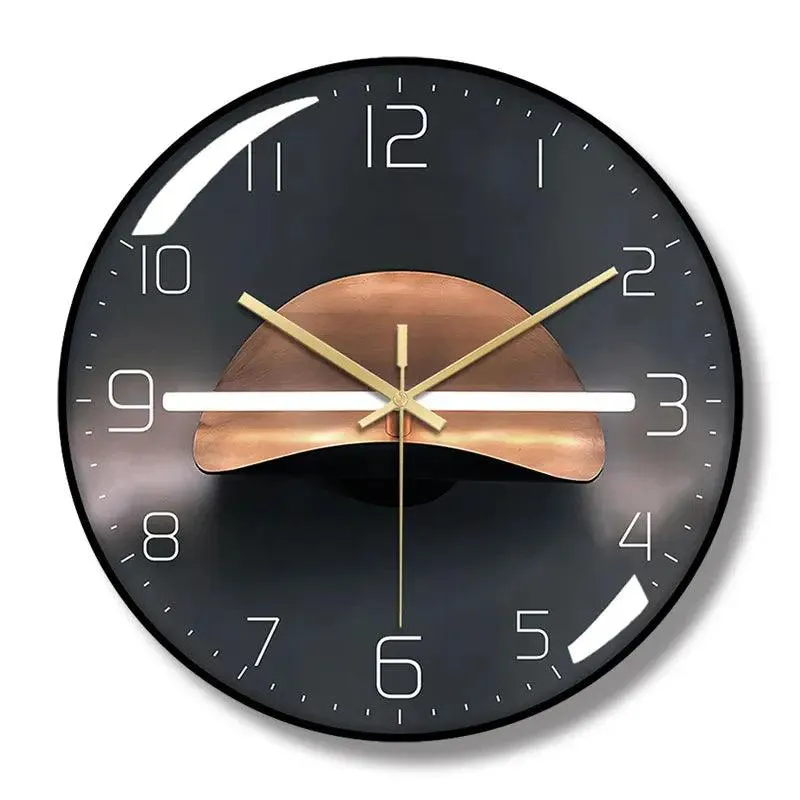 Modern Black and Gold Clock