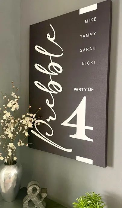 Modern Farmhouse Sign Family Name Sign Party Of.