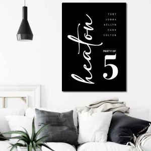 Modern Farmhouse Sign Family Name Sign Party Of.