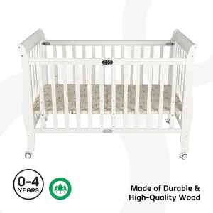 Moon Wooden Portable Crib (White)