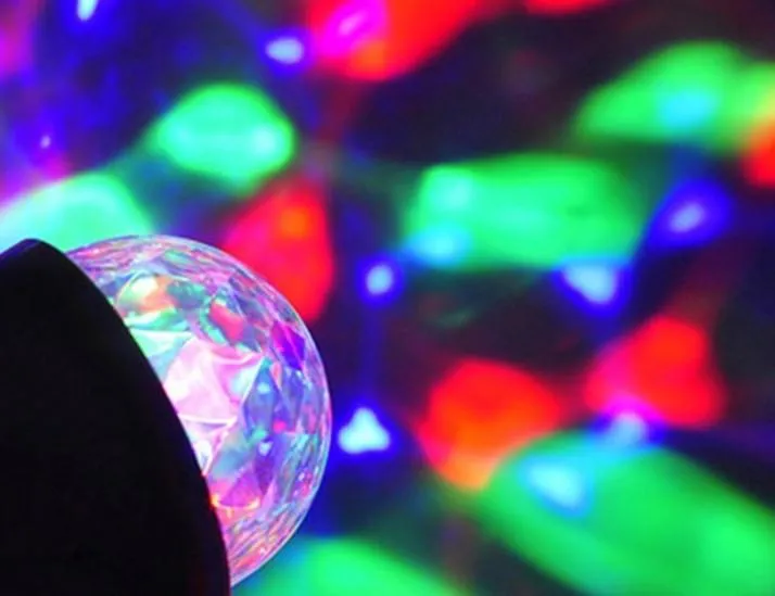 Multi-Colour Rotating Disco Bulb