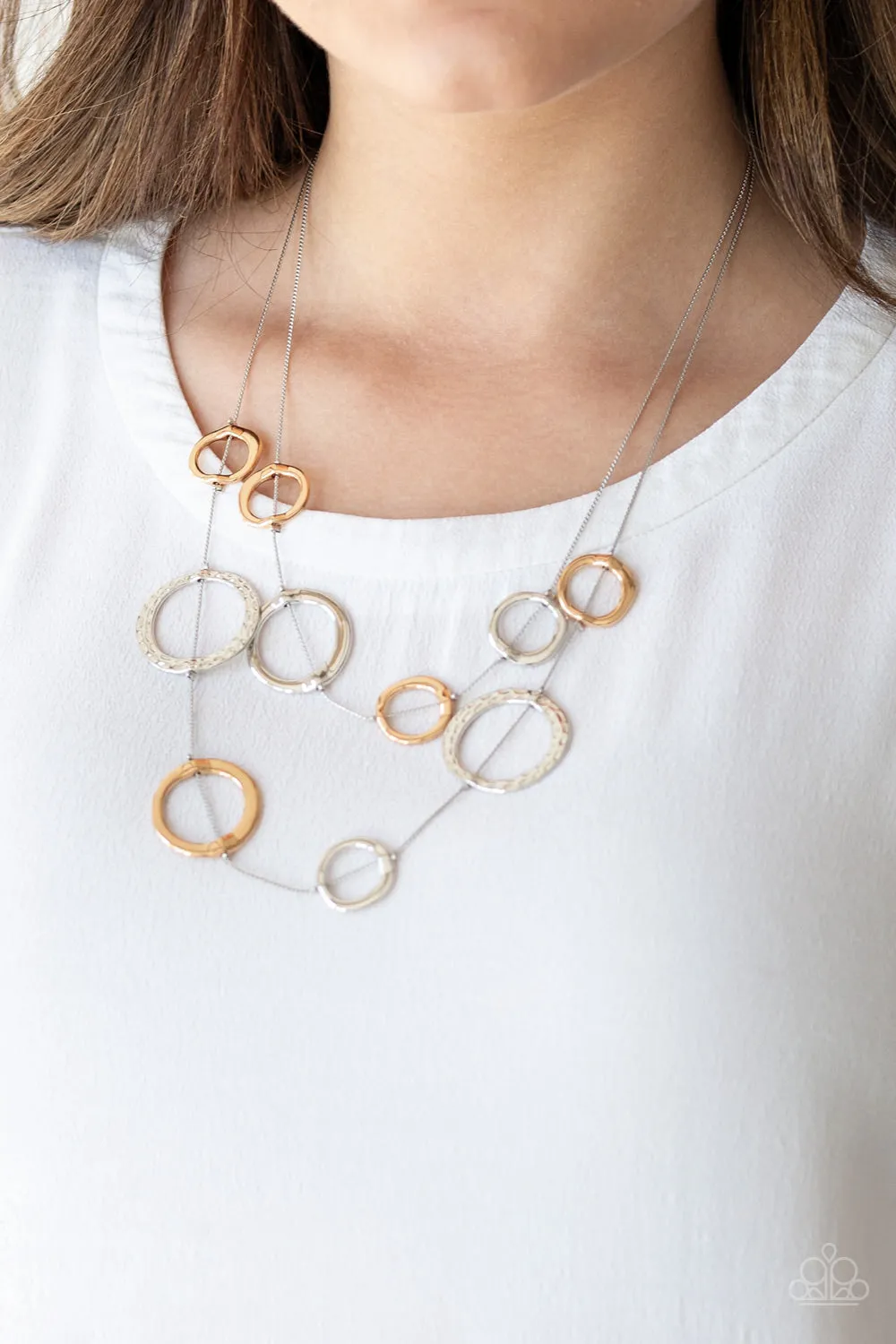 Open Door Jewelry - Ageless Aesthetics - Silver Necklace - Paparazzi Accessories