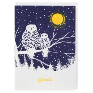 Peaceful Owls Holiday Card: Box of 10