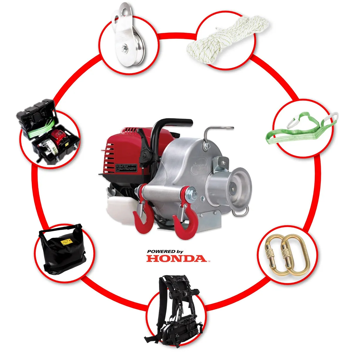Portable Winch - PCW3000-HK - Pulling Winch Hunting Kit