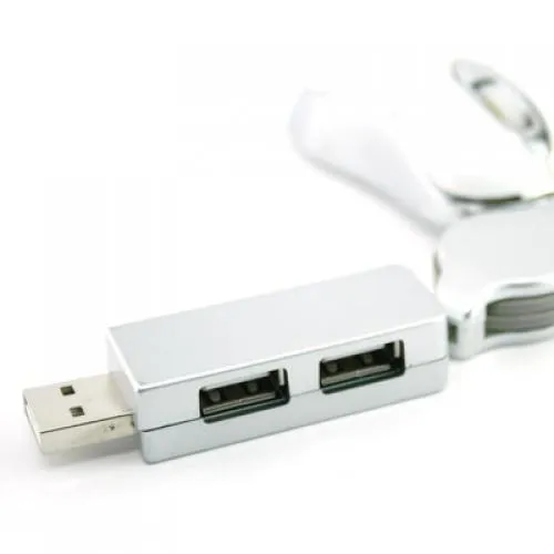 Retractable Mouse with 2 Port Hub