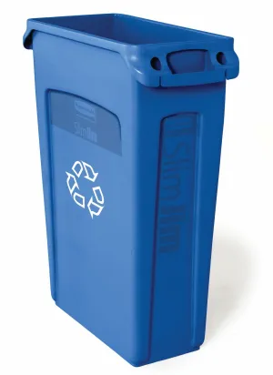 RUBBERMAID SLIM JIM 23gal W/VENTING CHANNELS -RECYCLING
