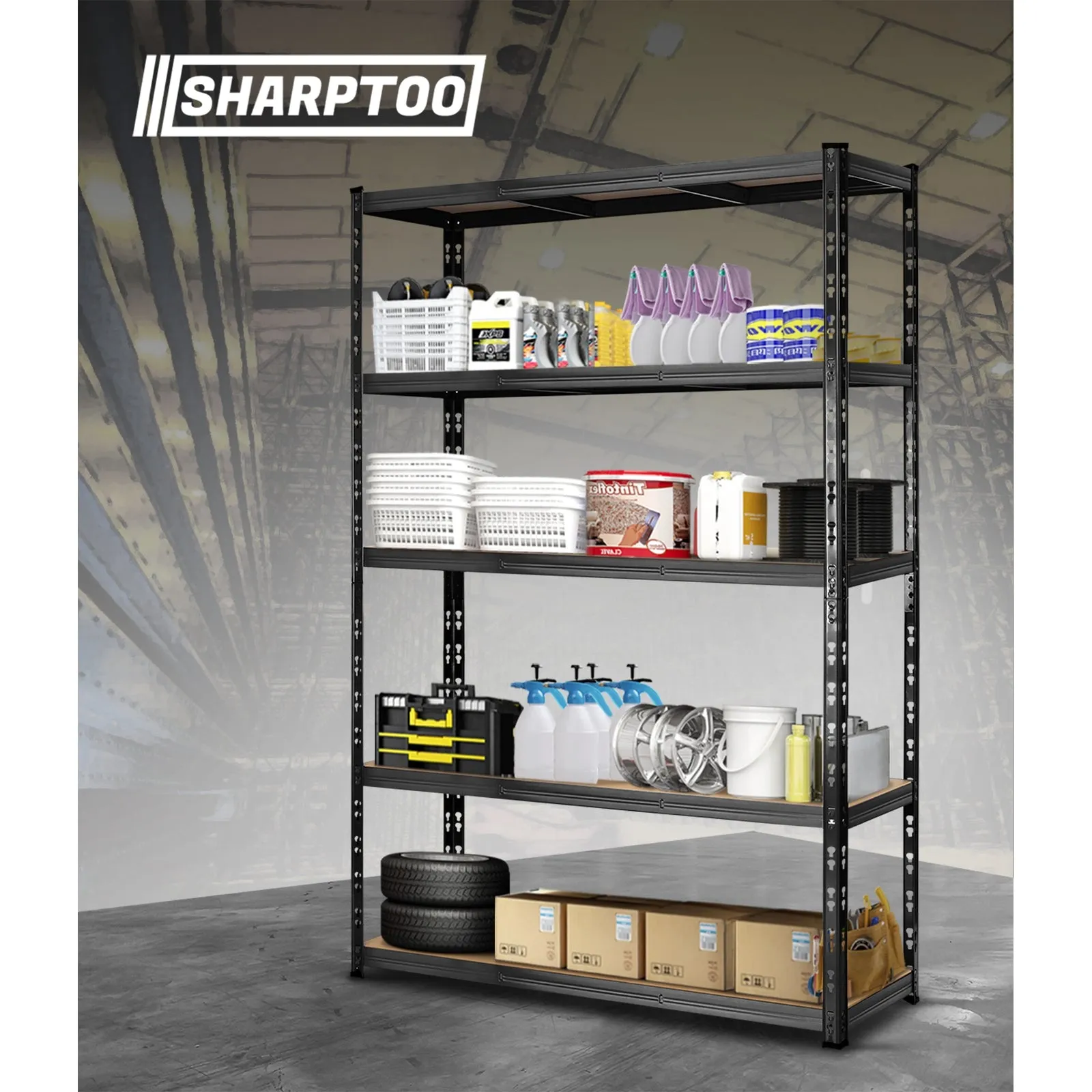 Sharptoo 2x1.8m Garage Shelving Shelves Warehouse Storage Racking Rack Pallet