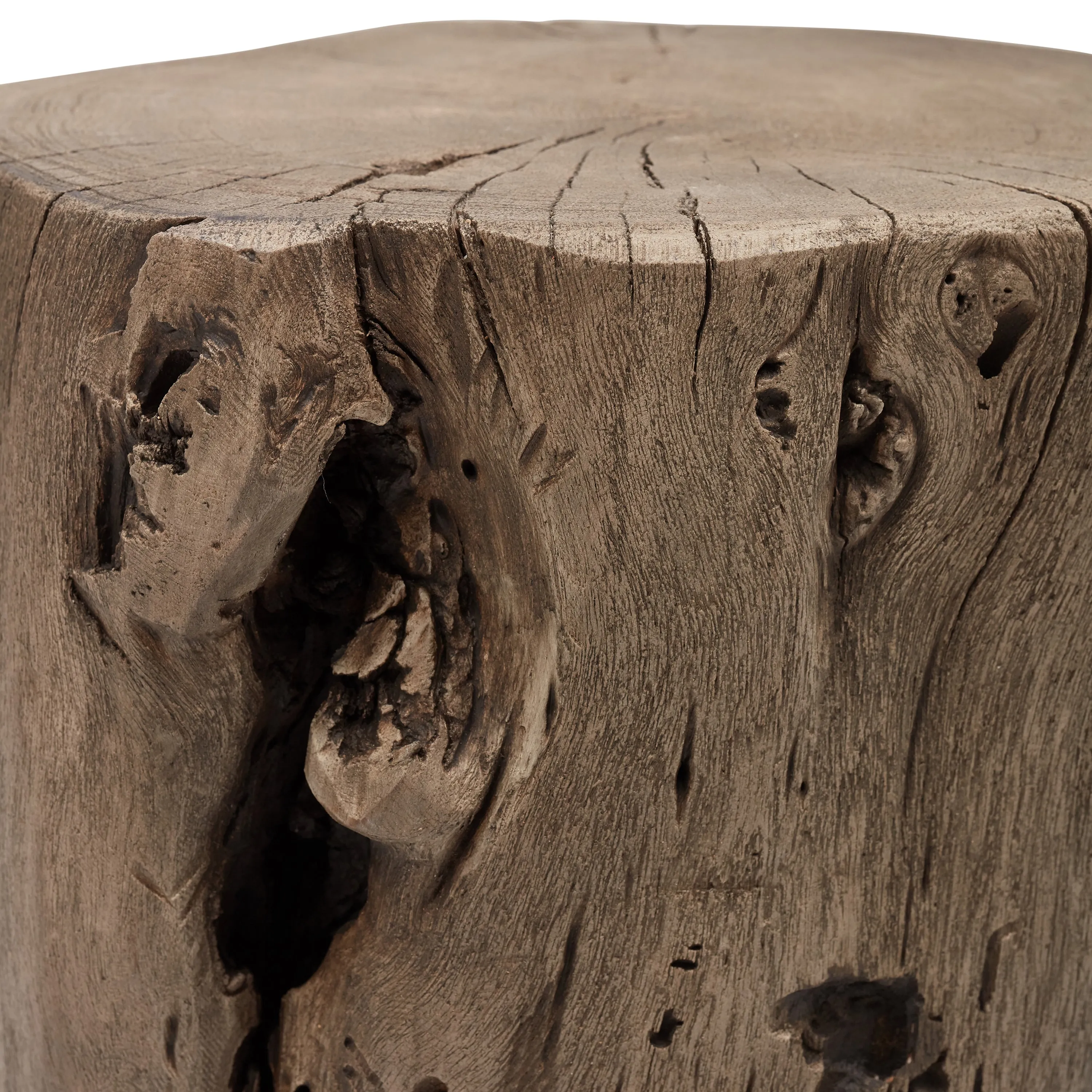 Solid Wood Stump Stool