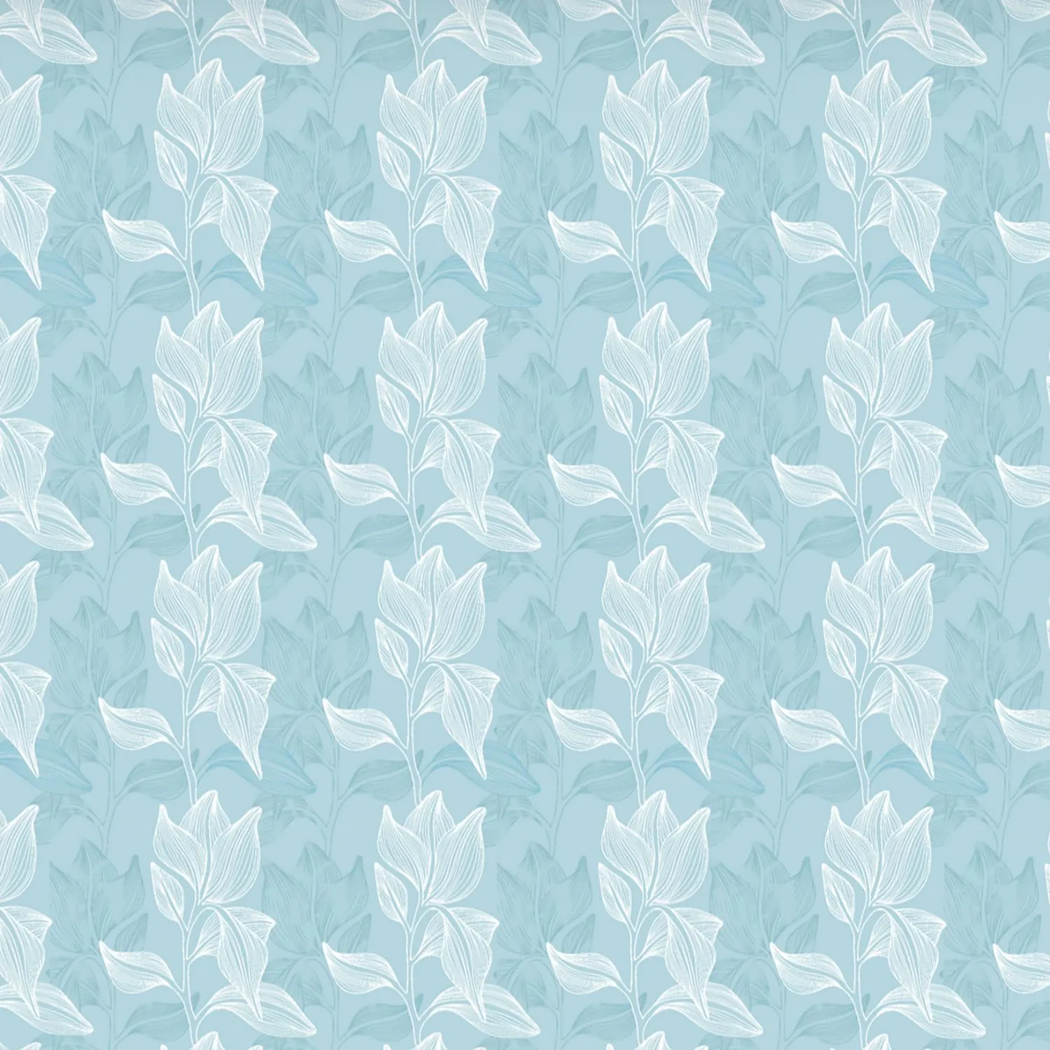 Spaces 100% Cotton Double Fitted Bedsheet with 2 Pillow Covers (Size 72 X 78 Inches) | 144 TC Fitted Sheet for Double Bed | Breathable Pure Cotton King Size Bedsheet | SS24 | Floral Design Light Blue