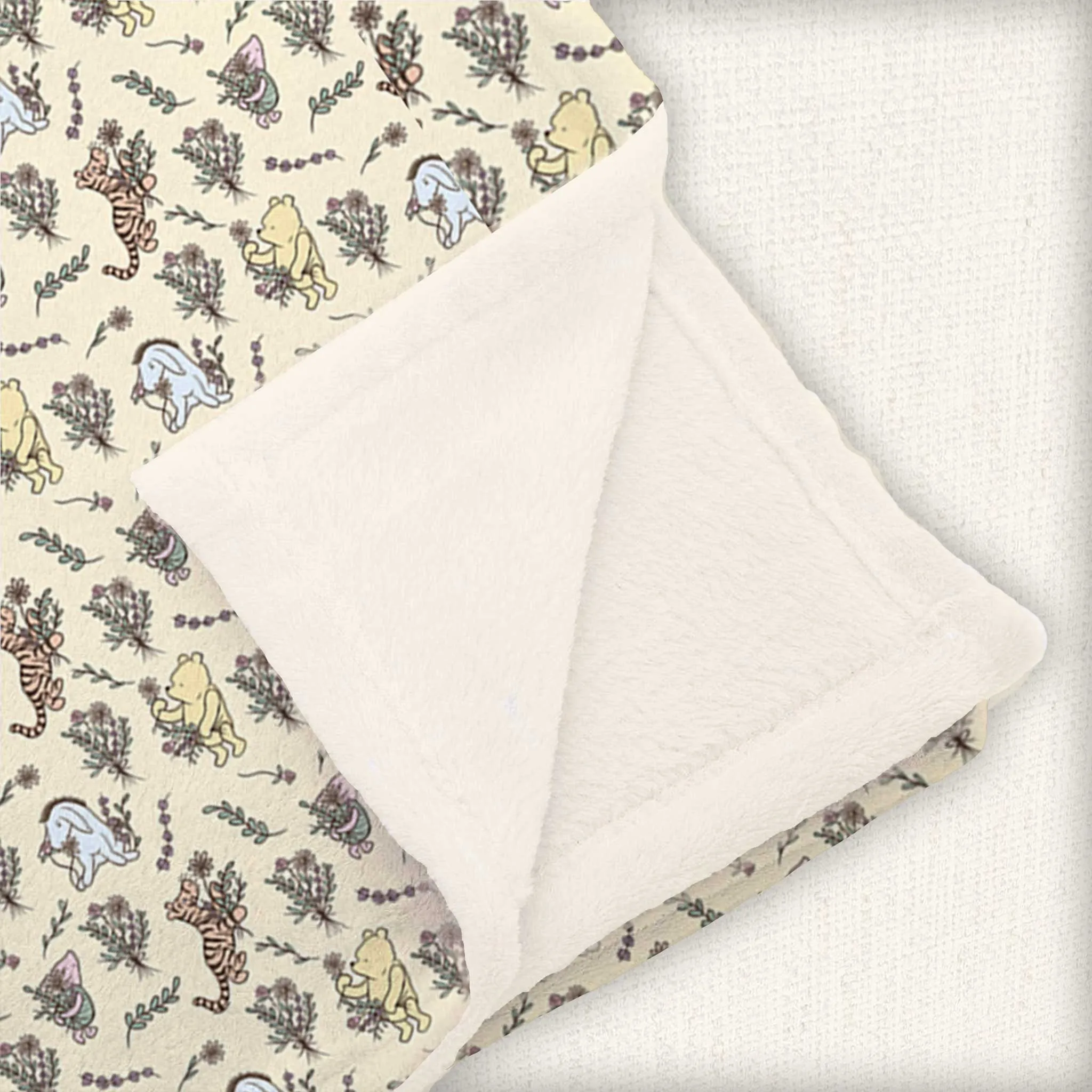 Spring Fever Flowers for Pooh - Minky Lush Blankets