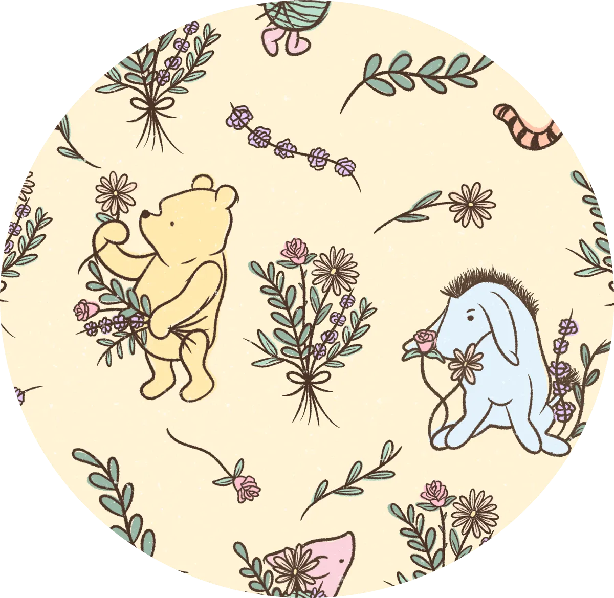 Spring Fever Flowers for Pooh - Minky Lush Blankets