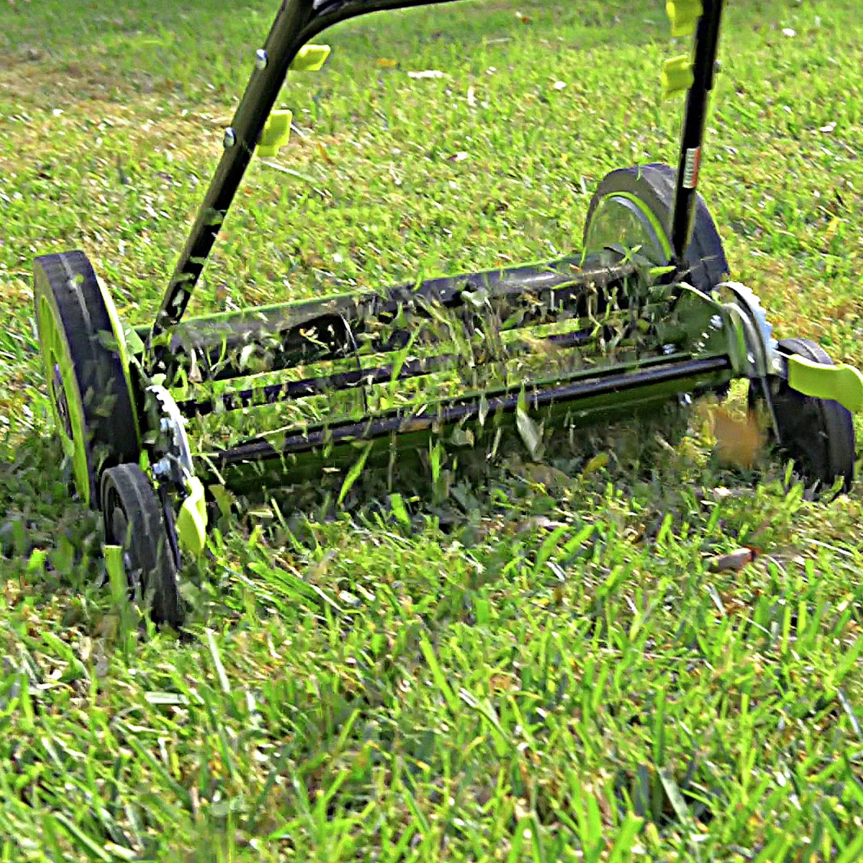 Sun Joe MJ504M-RM Manual Reel Mower without Grass Catcher | 16 inch | 9 Height Positions (Certified Refurbished)