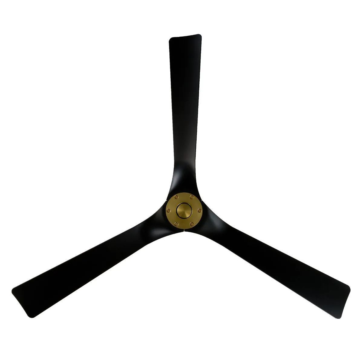 Torque 58 Inch Damp Rated Smart Ceiling Fan, Brass with Matte Black Blades