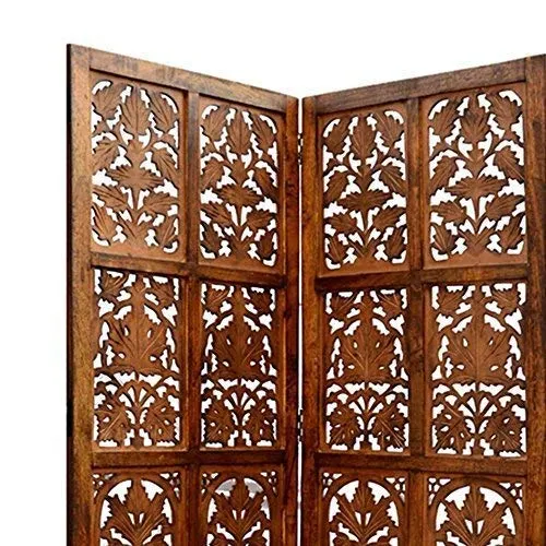 Urban Art Mango Wood Partition Screen Room Divider Traditional Handicrafts Mix Pattern