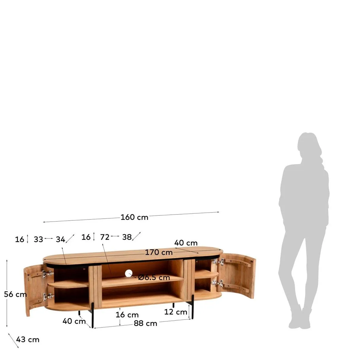Vesna Timber Entertainment Unit - Natural