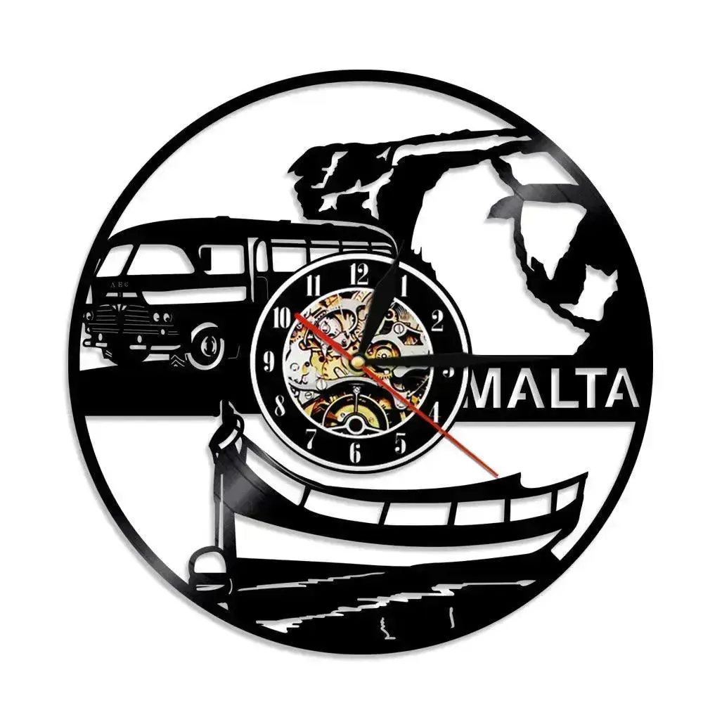 Wall Clock Vinyl Wall Clock  Atlanta Skyline Vinyl Record Clock Georgia Wall Art Atlanta Wall Decor Vinyl Clock Lights Silent Clock