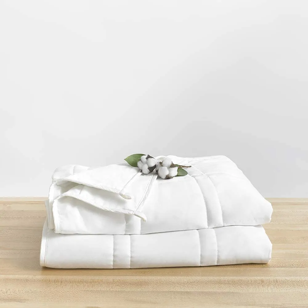 Weighted Blanket -  Eco-Luxury Soft Cool Cotton - Lead-Free Glass Beads - Double Quilted Blankets