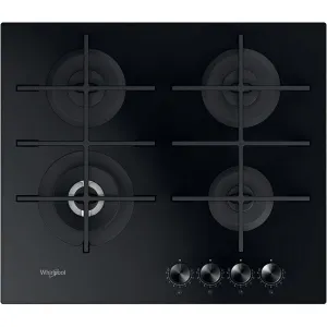 Whirlpool W Collection GOWL 628 NB Gas Hob 4 Burners 60cm Black