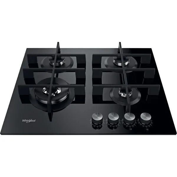 Whirlpool W Collection GOWL 628 NB Gas Hob 4 Burners 60cm Black