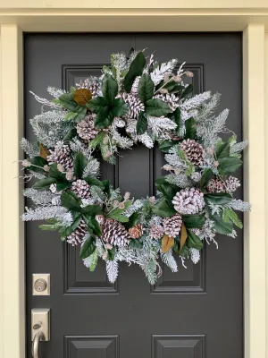 Wintery Wonderland Front Door Wreath