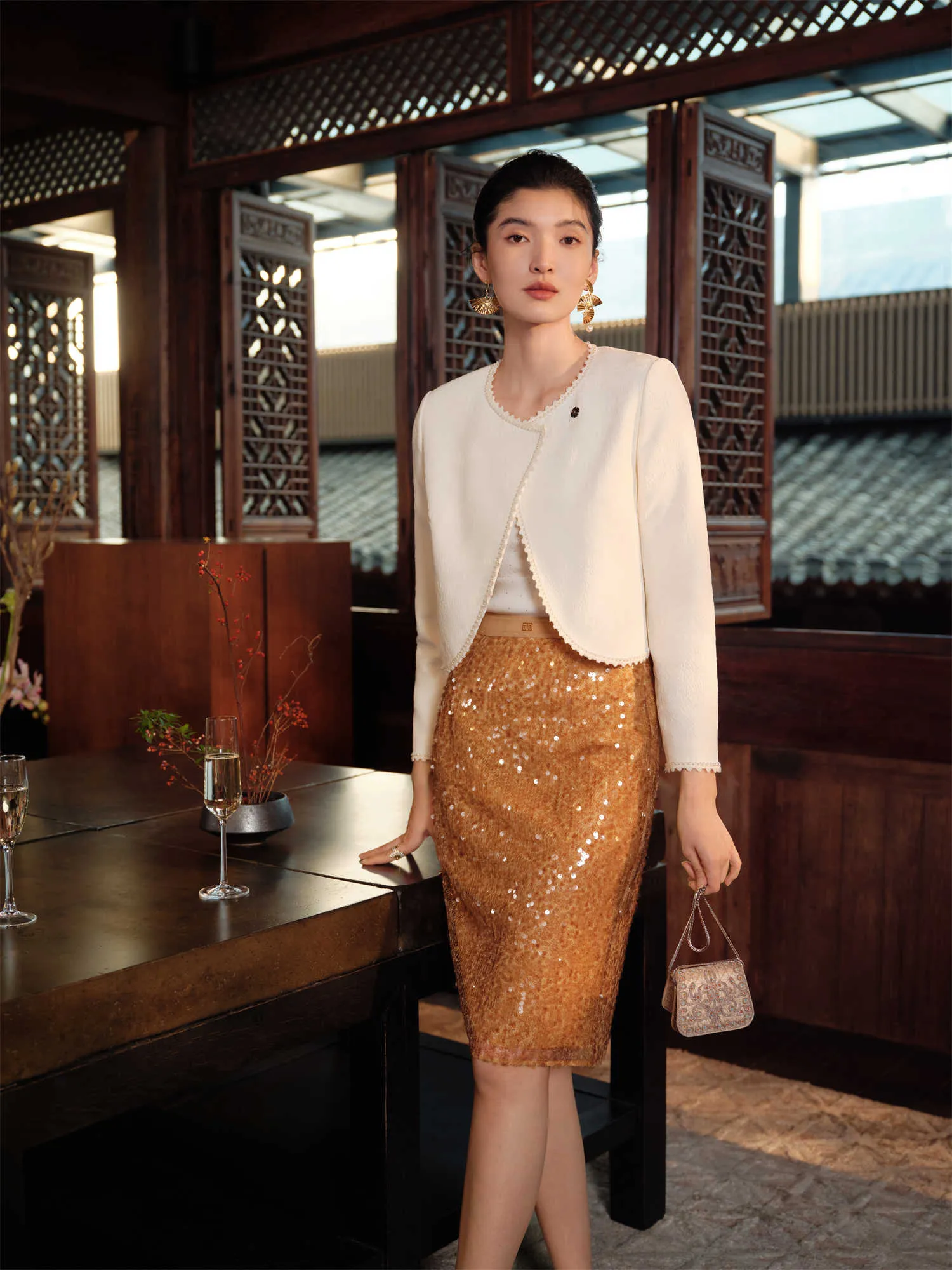 YAYING Silk and Wool Short Jacket