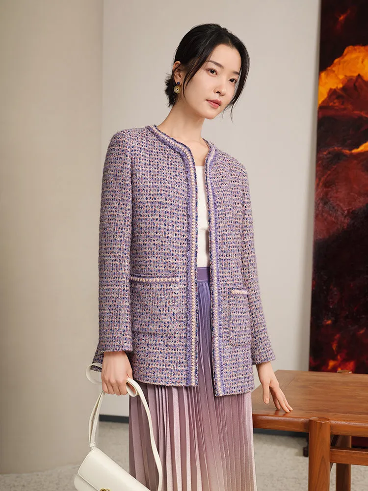 YAYING Tweed Parisian-Style Coat