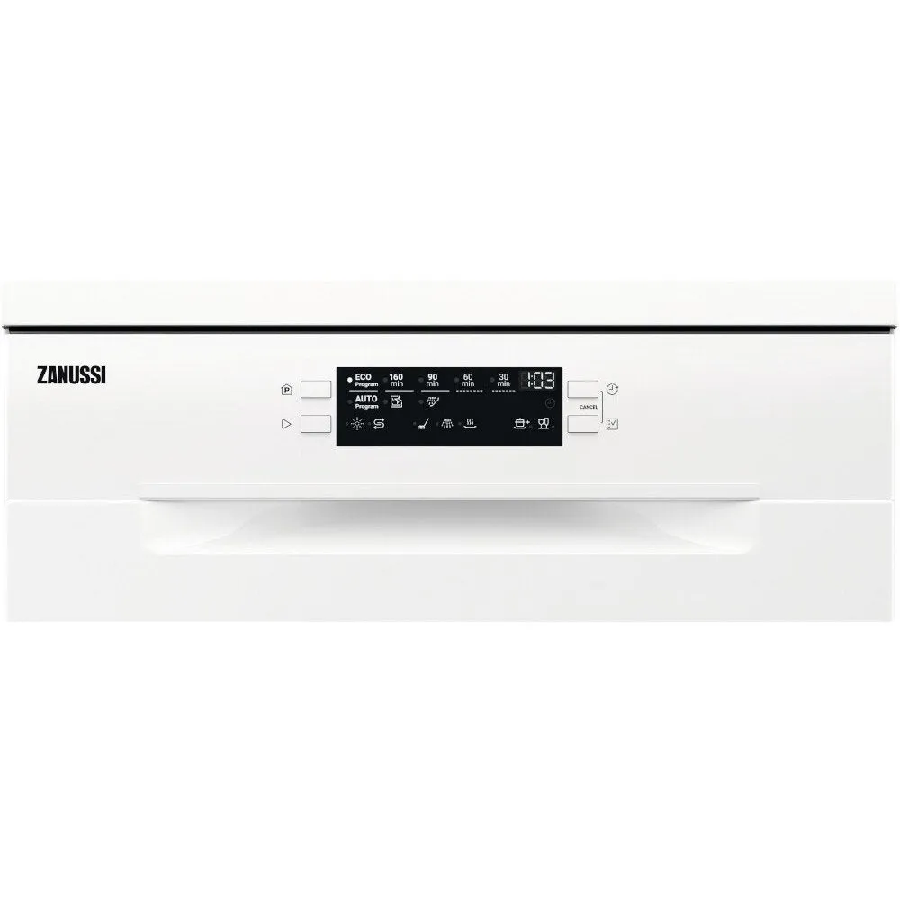 Zanussi ZDFN352W1 Standard Freestanding Dishwasher,White,E Rated