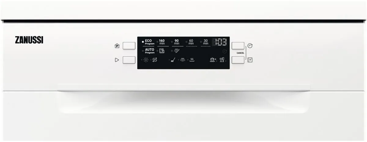 Zanussi ZDFN352W1 Standard Freestanding Dishwasher,White,E Rated